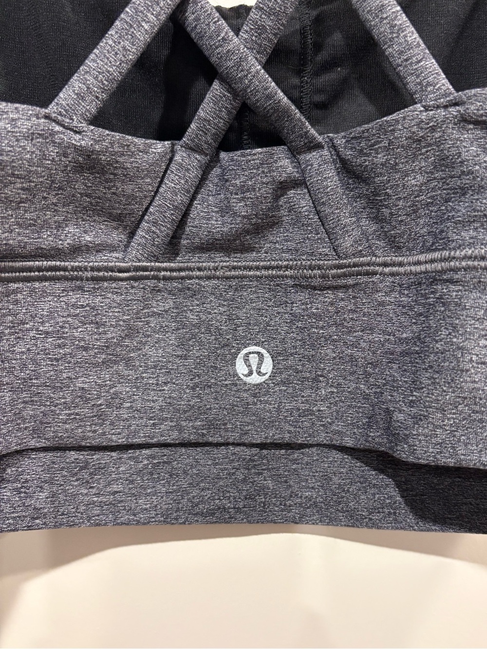 Lululemon Energy Sports Bra *Long Line Heathered Black 8 - Picture 3 of 5